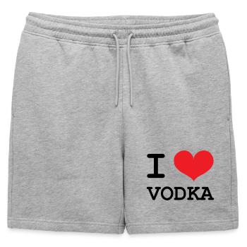 I Love Vodka - Alcool - Short de survêtement homme premium - gris chiné - Devant - AI Model Male 178 light (178cm)