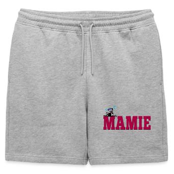 MAMIE Grand-Mère Ski - Short de survêtement homme premium - gris chiné - Devant - AI Model Male 178 light (178cm)