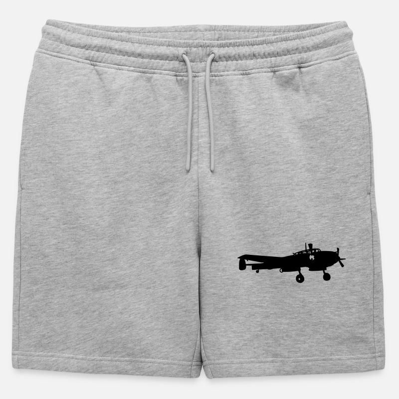 Bf-110 - Männer Premium Organic Sweatshorts - Grau meliert