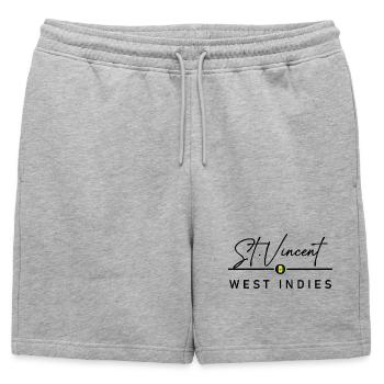 Saint-Vincent-et-Grenadines - Antilles - Caraïbes - Short de survêtement homme premium - gris chiné - Devant - AI Model Male 178 light (178cm)