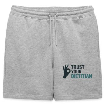 Trust Your Dietitian Professional Expert Guidance  - Mens' Premium Organic Sweatshorts - heather grey - Front - AI Model Male 178 light (178cm)