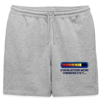 « Escalade de Chemise » – Style Geek & Geek (allemand) - Short de survêtement homme premium - gris chiné - Devant - AI Model Male 178 light (178cm)