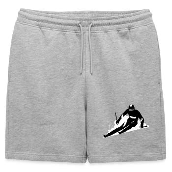 Ski - Short de survêtement homme premium - gris chiné - Devant - AI Model Male 178 light (178cm)