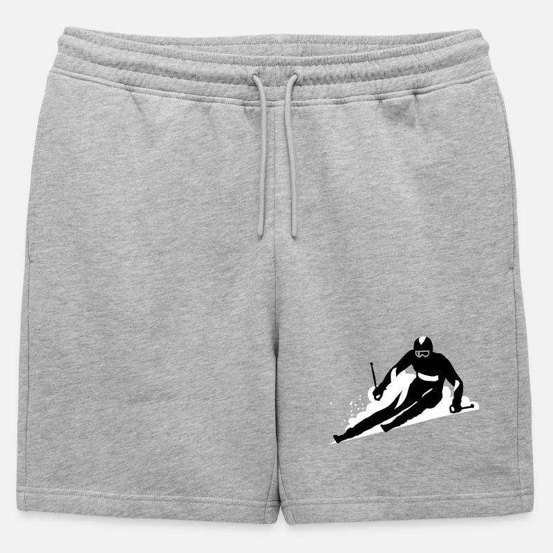 Ski - Männer Premium Organic Sweatshorts - Grau meliert