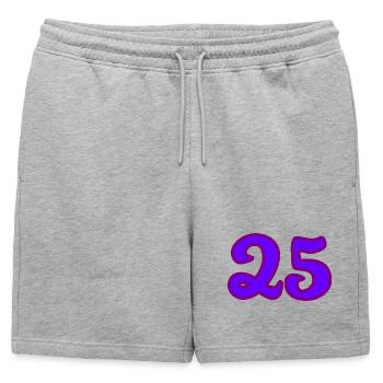 25. 25 ANS. 25e ANNIVERSAIRE. ANNIVERSAIRE 25 ANS. - Short de survêtement homme premium - gris chiné - Devant - AI Model Male 178 light (178cm)