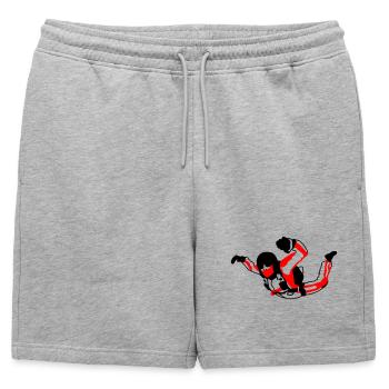 Parachutiste - Short de survêtement homme premium - gris chiné - Devant - AI Model Male 178 light (178cm)