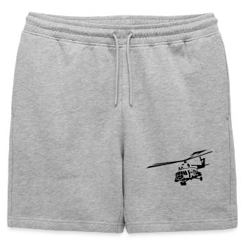 Mi-8 - Short de survêtement homme premium - gris chiné - Devant - AI Model Male 178 light (178cm)
