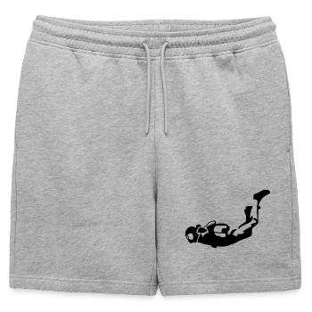 Parachutiste - Short de survêtement homme premium - gris chiné - Devant - AI Model Male 178 light (178cm)