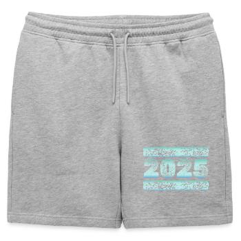 Eiskalt 2025 - Short de survêtement homme premium - gris chiné - Devant - AI Model Male 178 light (178cm)