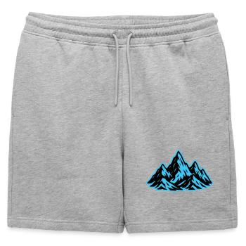 Icône du sommet des montagnes - Short de survêtement homme premium - gris chiné - Devant - AI Model Male 178 light (178cm)
