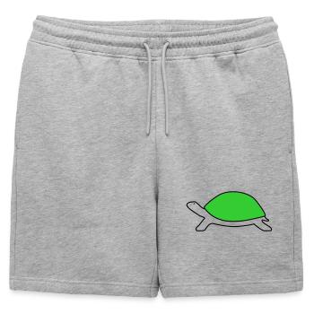 Turtle - Mens' Premium Organic Sweatshorts - heather grey - Front - AI Model Male 178 light (178cm)