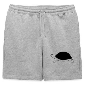 Turtle - Mens' Premium Organic Sweatshorts - heather grey - Front - AI Model Male 178 light (178cm)