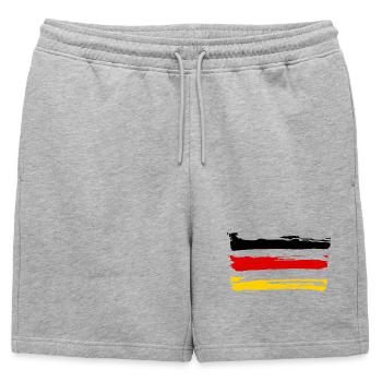Allemagne - Short de survêtement homme premium - gris chiné - Devant - AI Model Male 178 light (178cm)