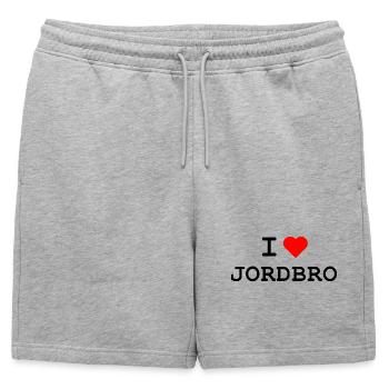 Ich liebe Jordbro - J’aime Jordbro - Short de survêtement homme premium - gris chiné - Devant - AI Model Male 178 light (178cm)