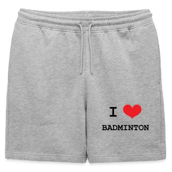 Badminton - Sport - Raquette - Short de survêtement homme premium - gris chiné - Devant - AI Model Male 178 light (178cm)
