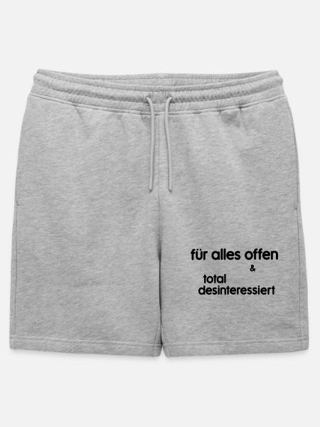 Desinteressiert - Männer Premium Organic Sweatshorts - Grau meliert