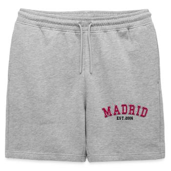 Madrid Fondé en 2006 - Short de survêtement homme premium - gris chiné - Devant - AI Model Male 178 light (178cm)