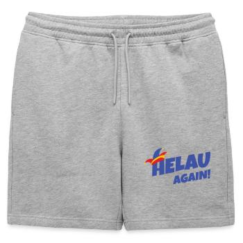 Helau encore – style carnaval - Short de survêtement homme premium - gris chiné - Devant - AI Model Male 178 light (178cm)