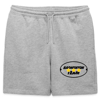Equipe de Badminton  - Short de survêtement homme premium - gris chiné - Devant - AI Model Male 178 light (178cm)
