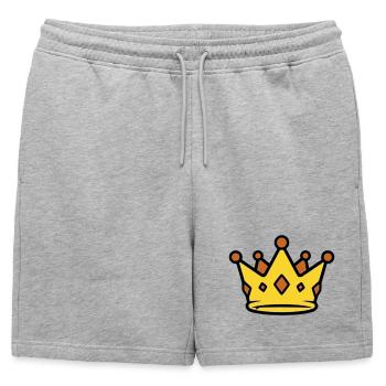Vecteur des joyaux de la couronne du Roi d’Or - Short de survêtement homme premium - gris chiné - Devant - AI Model Male 178 light (178cm)