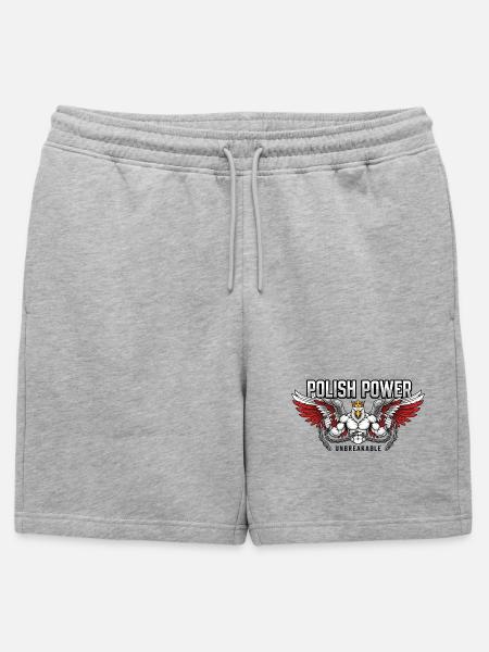Polish Power - Husaria Gym Beast - Mens' Premium Organic Sweatshorts - heather grey