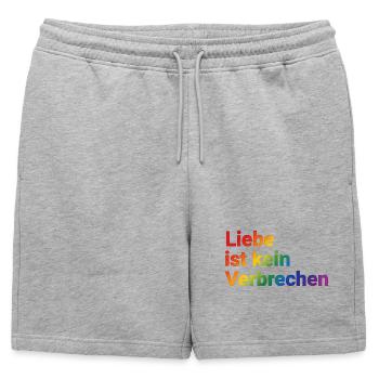 L’amour n’est pas un arc-en-ciel criminel - Short de survêtement homme premium - gris chiné - Devant - AI Model Male 178 light (178cm)