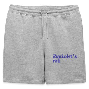 Mi de Zwickt - Austropop - Short de survêtement homme premium - gris chiné - Devant - AI Model Male 178 light (178cm)