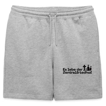 Vive le cimetière central - Vienne austropop - Short de survêtement homme premium - gris chiné - Devant - AI Model Male 178 light (178cm)