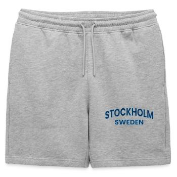 Profil néon de Stockholm Suède - Short de survêtement homme premium - gris chiné - Devant - AI Model Male 178 light (178cm)