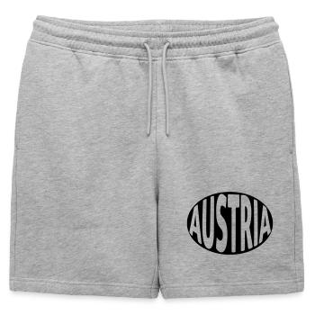 Autriche - Autriche Typographie - Short de survêtement homme premium - gris chiné - Devant - AI Model Male 178 light (178cm)