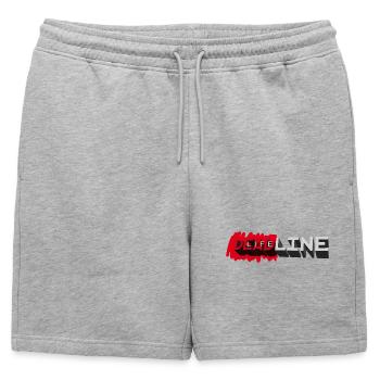 DEADLINE LIFE - let's talk - Short de survêtement homme premium - gris chiné - Devant - AI Model Male 178 light (178cm)