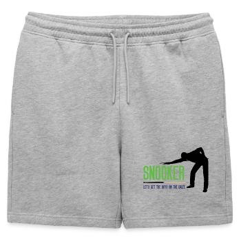 Snooker - Let's get the.boys on the baize - Mens' Premium Organic Sweatshorts - heather grey - Front - AI Model Male 178 light (178cm)