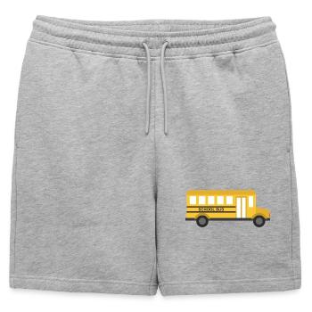 Bus scolaire - Short de survêtement homme premium - gris chiné - Devant - AI Model Male 178 light (178cm)