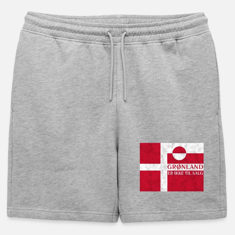 Grønland Ikke Til Salg - Mens' Premium Organic Sweatshorts - heather grey