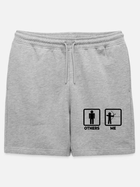 Funny archer - Mens' Premium Organic Sweatshorts - heather grey