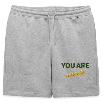 Vous êtes assez - Short de survêtement homme premium - gris chiné - Devant - AI Model Male 178 light (178cm)
