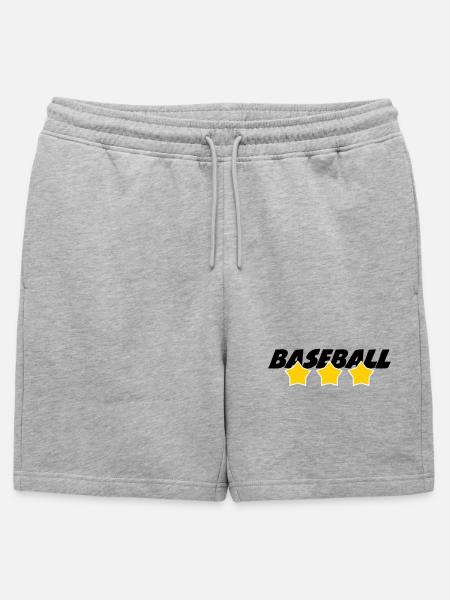 Baseball – Sport - Männer Premium Organic Sweatshorts - Grau meliert