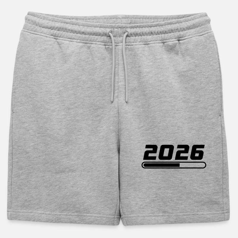 2026 Loading - Männer Premium Organic Sweatshorts - Grau meliert