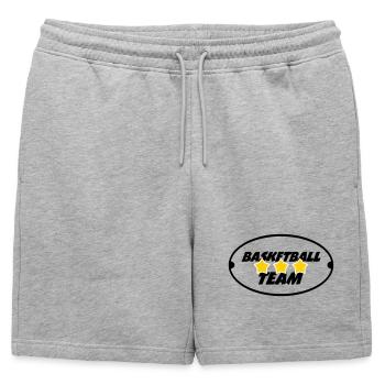 Basketball team - Mens' Premium Organic Sweatshorts - heather grey - Front - AI Model Male 178 light (178cm)