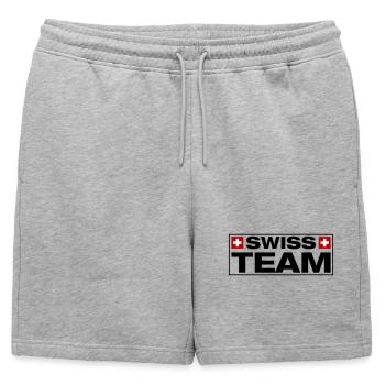 Équipe suisse suisse - Short de survêtement homme premium - gris chiné - Devant - AI Model Male 178 light (178cm)
