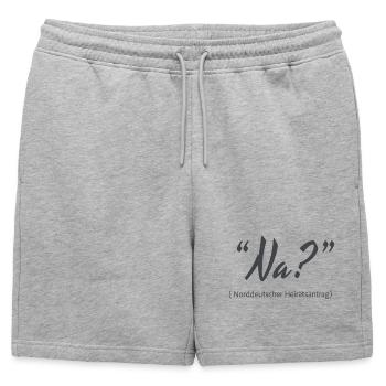 Alors ? Demande en mariage de l’Allemagne du Nord - Short de survêtement homme premium - gris chiné - Devant - AI Model Male 178 light (178cm)