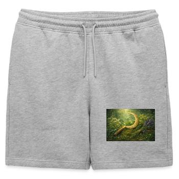 Puissance des plantes - Short de survêtement homme premium - gris chiné - Devant - AI Model Male 178 light (178cm)