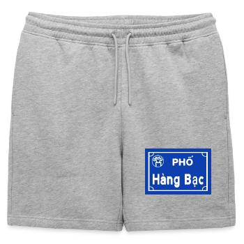 La Route d’Argent à Hanoï, Vietnam - Short de survêtement homme premium - gris chiné - Devant - AI Model Male 178 light (178cm)