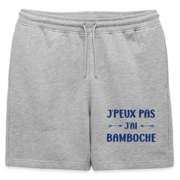 J'peux pas j'ai bamboche - Short de survêtement homme premium - gris chiné - Devant - AI Model Male 178 light (178cm)