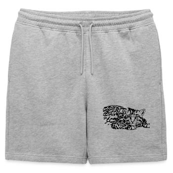 morose - Short de survêtement homme premium - gris chiné - Devant - AI Model Male 178 light (178cm)