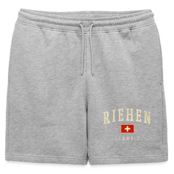 Riehen – identité suisse du canton de Bâle - Short de survêtement homme premium - gris chiné - Devant - AI Model Male 178 light (178cm)