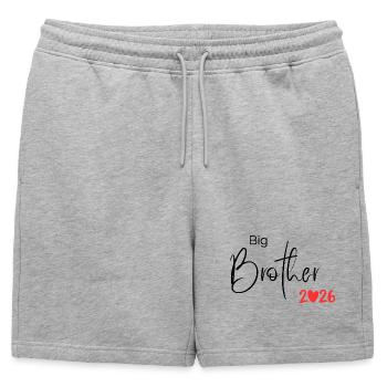 Big Brother 2026 – Fier Big Brother - Short de survêtement homme premium - gris chiné - Devant - AI Model Male 178 light (178cm)