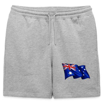 Drapeau australien Australie - Short de survêtement homme premium - gris chiné - Devant - AI Model Male 178 light (178cm)