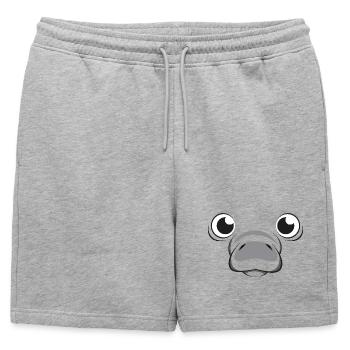 Costume mignon de lamantin en animal marin - Short de survêtement homme premium - gris chiné - Devant - AI Model Male 178 light (178cm)