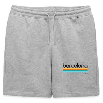 Barcelone - Espagne - Espagne - Espagne - Short de survêtement homme premium - gris chiné - Devant - AI Model Male 178 light (178cm)